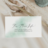 Carte D'accompagnement Nettoyage aquarelle | Site Mariage vert