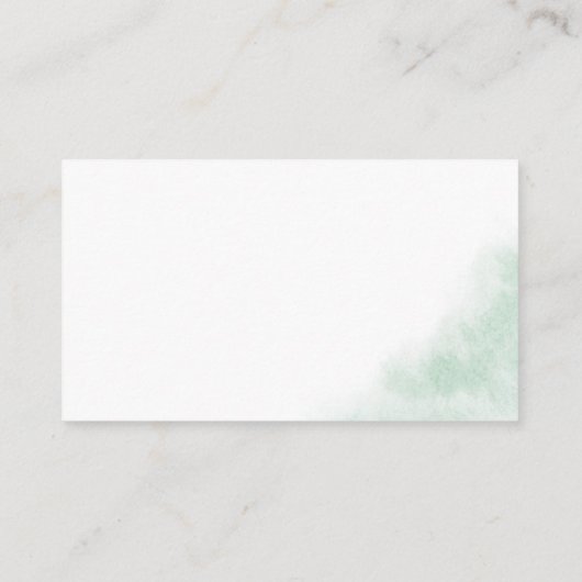 Carte D'accompagnement Nettoyage aquarelle | Site Mariage vert (Dos)