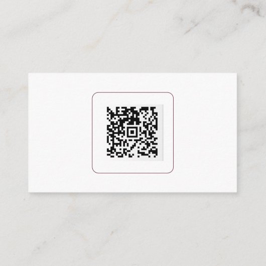 Carte D'accompagnement Nettoyer blanc rose simple feuille | Registre QR M (Dos)