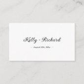 Carte D'accompagnement Nettoyer simplement le petit mariage RSVP site Web (Dos)