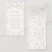 Carte D'accompagnement Neutral Bow Baby Shower Book  (Devant / Derrière)