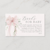 Carte D'accompagnement Neutral Bow Greenery Books for baby (Devant)