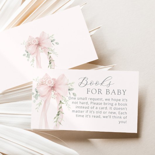 Carte D'accompagnement Neutral Bow Greenery Books for baby