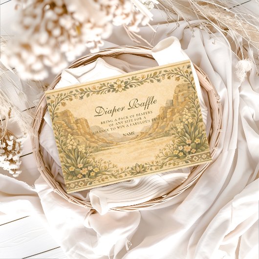 Carte D'accompagnement Neutral Desert Canyon Botanicals Diapper Raffle