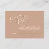 Carte D'accompagnement Neutral Modern Baby Shower Diaper Raffle (Devant)