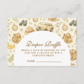Carte D'accompagnement Neutral Safari Jungle Diapper Raffle (Devant)