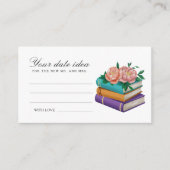 Carte D'accompagnement New Chapter Bridal shower Date night ideas (Devant)