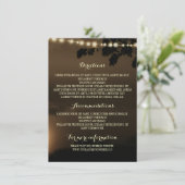 Carte D'accompagnement Night Lights Nature Détails du Mariage (Debout devant)