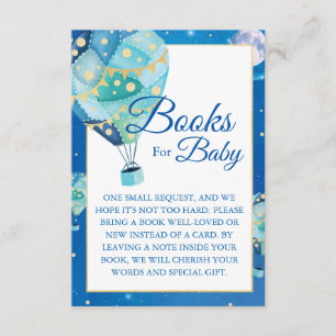 Carte D'accompagnement Night Stars Hot Air Balloon Books For Baby