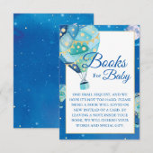 Carte D'accompagnement Night Stars Hot Air Balloon Livres Pour Bébé (Devant / Derrière)