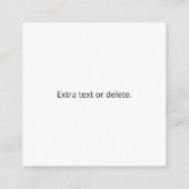 Carte D'accompagnement N'importe quel logo ou image téléchargée | Motif d (Dos)