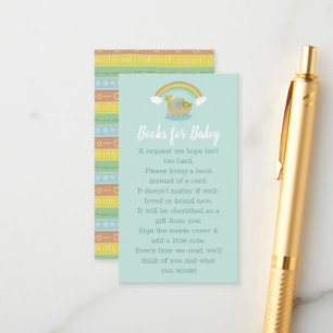 Carte D'accompagnement Noah's Ark Boho Baby shower Livres pour bébé