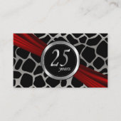 Carte D'accompagnement Noces d'argent exotiques pour 25 ans de mariage (Devant)