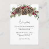 Carte D'accompagnement Noël Aquarelle Pinecones Réception de mariage (Devant)