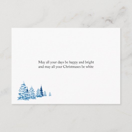 Carte D'accompagnement Noël Arbre de Noël Neige Joyeux Noël (Dos)