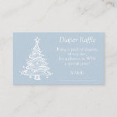 Carte D'accompagnement Noël Boho Blue Baby Boy Douche de bébé Raffle (Devant)