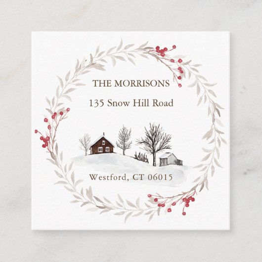 Carte D'accompagnement Noël Changer d'adresse Nouveau Accueil (Devant)