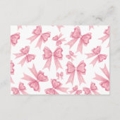 Carte D'accompagnement Noël Coquette Pink Books Baby shower (Dos)