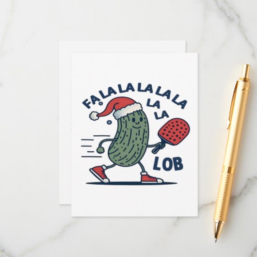 Carte D'accompagnement Noël de Pickball (Devant/Arrière en situation)