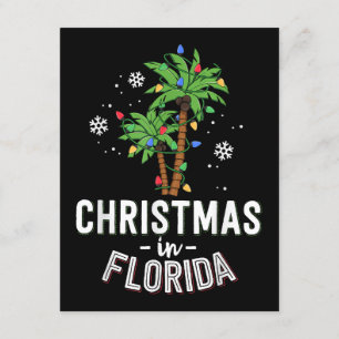 Carte D'accompagnement Noël En Floride Pont Les Palmiers Famille Va
