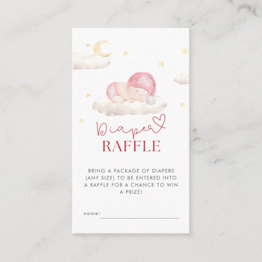 Carte D'accompagnement Noël Père Noël Baby Girl Douche Déchets Raffle (Devant)