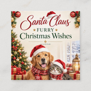 Carte D'accompagnement Noël personnalisé pour animaux de compagnie, chien