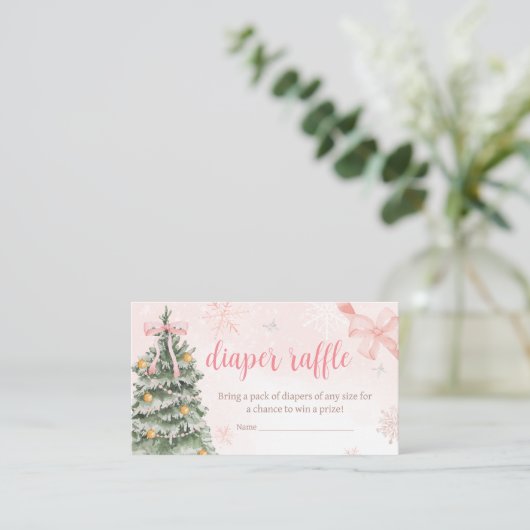 Carte D'accompagnement Noël rose C'est froid à l'extérieur du chapeau Raf (Debout devant)