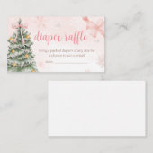 Carte D'accompagnement Noël rose C'est froid à l'extérieur du chapeau Raf (Devant / Derrière)