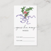 Carte D'accompagnement Noël saint - devinez combien de baisers nuptiaux (Devant)