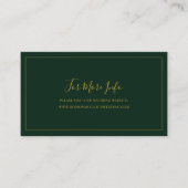 Carte D'accompagnement Noël simple et élégant | Site Mariage vert (Devant)