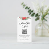 Carte D'accompagnement Noël Verdure Mariage Fêtes Partagez l'Amour (Debout devant)