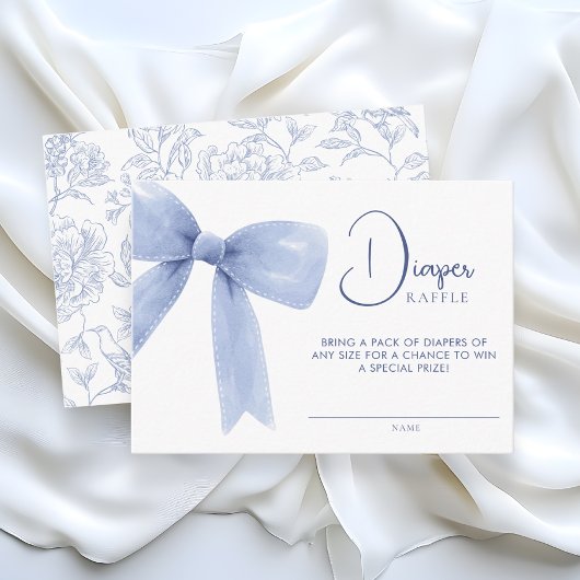 Carte D'accompagnement Nœud à motif floral Nœud Baby Shower Tirage au sor