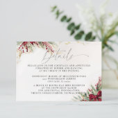 Carte D'accompagnement Nœud de Noël en verdure hivernale détails de maria (Debout devant)