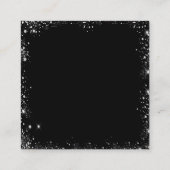 Carte D'accompagnement Noir argent parties scintillant QR code mariage RS (Dos)