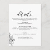 Carte D'accompagnement Noir Blanc Classique Minimal Moderne Détails Maria (Devant)