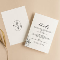 Noir Blanc Classique Minimal Moderne Détails Maria