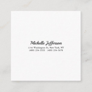 Carte D'accompagnement Noir & blanc minimaliste Plain moderne