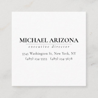Carte D'accompagnement Noir & Blanc Minimaliste Simple Plaque