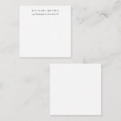 Carte D'accompagnement Noir Blanc Unique Classique Élégant Plain (Devant / Derrière)