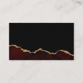 Carte D'accompagnement Noir & Bourgogne Gold Police Mariage QR Code RSVP (Dos)