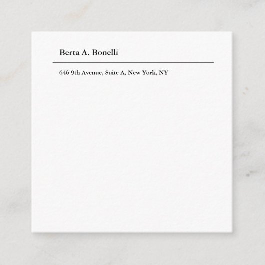 Carte D'accompagnement Noir clair minimaliste moderne (Devant)