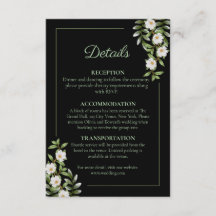 Noir classique avec Mariage Camellia blanc