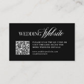 Carte D'accompagnement Noir de luxe classique | Code QR du site web maria (Devant)