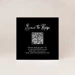 Carte D'accompagnement Noir doux et blanc | RSVP avec code QR<br><div class="desc">Ces cartes d'encarts en mariage noir foncé, simples et élégantes, sont un moyen facile pour vos invités à RSVP à votre événement. Vous pouvez inclure votre propre code QR ainsi que votre site Web mariage afin que vos invités aient une façon simple de répondre. Ces cartes de boîtier mariages sont...</div>