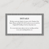 Carte D'accompagnement Noir et blanc classique Mariage simple à rayures f (Devant)