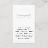 Carte D'accompagnement Noir et blanc votre logo liens sociaux (Devant)