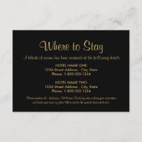 Noir et or Où rester Mariage Hébergement