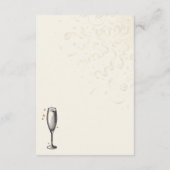 Carte D'accompagnement Noir & Or Nouvel An Eve QR Détails (Dos)