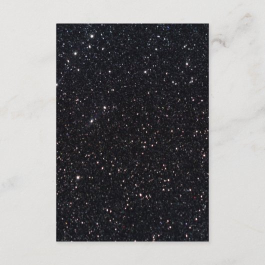 Carte D'accompagnement Noir Paillettes Argent Mesures de Sécurité Infinie (Dos)