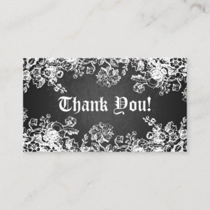 Carte D'accompagnement Noir victorien de Flourish d'insertion de Merci